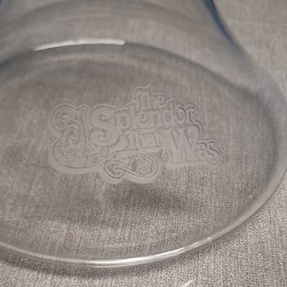 A03 Clear Glass with Etched Design